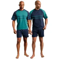 Le jogger Lyhyt pyjama marine / petrooli