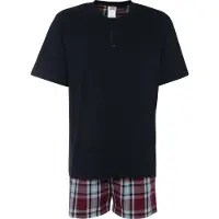 H.I.S. Lyhyt pyjama laivastonsininen / viininpunainen / valkoinen
