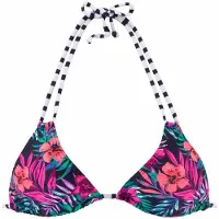 Venice beach Bikinitoppi 'Summer' laivastonsininen / monivärinen / vaaleanpunainen