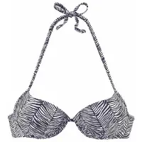 Venice beach Bikinitoppi 'Sugar' musta / valkoinen
