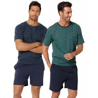 Le jogger Lyhyt pyjama sininen / vihreä