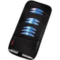 Hama Automotive Sun Visor Case, 12 CDs, 12 levyt, Musta, Nailon