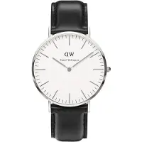 Daniel Wellington Classic 40 Sheffield S White - Silver - 40 mm