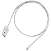 Silverstone CPU01S-1800 Symmetrinen USB-A - symmetrinen USB Micro-B kaapeli, 1.8m punottu, hopea