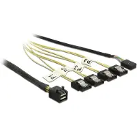DeLOCK Mini SAS HD SFF-8643 to 4x SATA splitter cable for connecting drives, 1 m (83322)