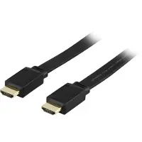 Deltaco litteä HDMI High Speed with Ethernet kaapeli