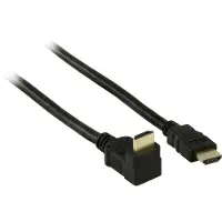 Deltaco – HDMI-kaapeli, 19-pin uros - uros, 4K, Ethernet, 3D, paluu kulm (HDMI-1050V)