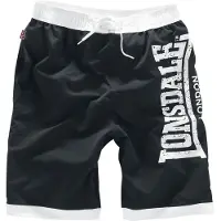 Lonsdale Uimashortsit 'Clennell' musta / valkoinen