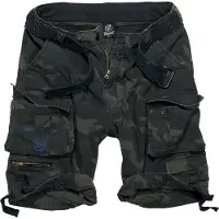 Brandit Savage Vintage Shortsit Musta/Camo Miehet, size 3XL
