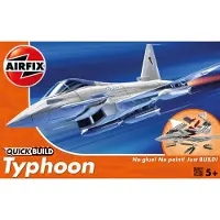 Airfix Eurofighter Typhoon, Pienoismallikiinteäsiipinen ilma-alus, Kokoamispakkaus, Eurofighter Typhoon, 27 kpl, 5 vuosi/vuosia, Sotilasilma-alus
