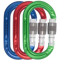 Dmm Ultra O Screwgate 3-pack Blue/Red/Green Kiipeilyvarusteet OneSize