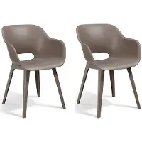 Allibert by KETER Ulkotuolit Akola 2 kpl cappuccino