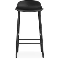 Normann Copenhagen Form baarituoli, 65 cm, musta teräs - musta
