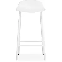 Normann Copenhagen Form baarituoli, 65 cm, valkoinen teräs - valkoinen