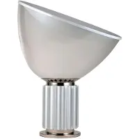 Flos Taccia Small pöytälamppu LED 48,5 cm Hopea lasikupu