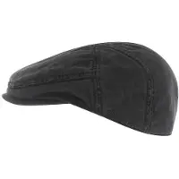 Stetson Paradise Cotton Flat Cap Black Lippalakit 59/L