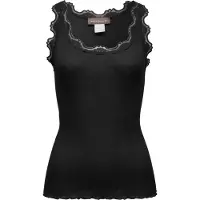 Rosemunde Rwbabette Silk Sl U-Neck Long Lace Top - Black - XS