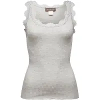 Rosemunde Rwbabette Silk Sl U-Neck Long Lace Top - Grey - XL