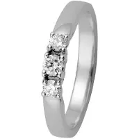 Kohinoor 033-210V-22 Timanttisormus valkokulta Margit 17
