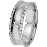 Kohinoor 013-925V Korusormus valkokulta Elena 17½