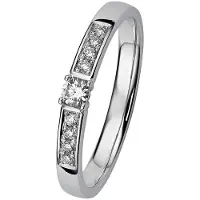 Kohinoor 033-210V-13 Timanttisormus valkokulta Margit 16