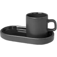 Blomus Pilar-espressokuppi ja lautanen 2-pack Agave green
