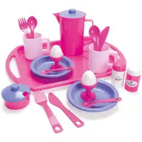 Dantoy My Little P. Breakfast Set On Tray Net 23 Pcs - Pink - ONE SIZE