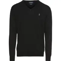 Ralph Lauren for man. 710670789003 Slim fit cotton V-neck jumper black (XXL), Casual, Classic