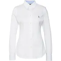Ralph Lauren for woman. 211664427003 Slim fit oxford shirt in white cotton jersey (XS), Casual, Long sleeve