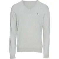 Ralph Lauren Slim Fit Cotton V-Neck Sweater - Grey - XS