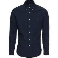 Ralph Lauren for man. 710723610003 Slim fit navy dyed oxford shirt (M), Casual, Cotton, Classic, Long sleeve
