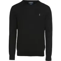 Ralph Lauren for man. 710684957008 Slim fit cotton jumper black (S), Casual, Classic