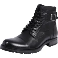 Jack & Jones Jfwalbany Leather Anthracite Sn - Black - 41