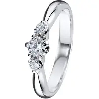 Kohinoor valkokulta Helene 033-235V-30 Timanttisormus 16