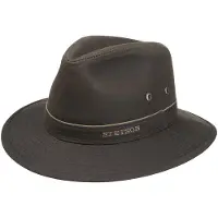 Stetson Men's Ava Waxed Cotton Brown Hatut L (58-59 cm)