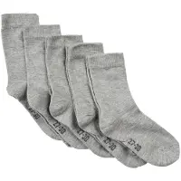 Minymo Ankle Sock -Solid (5-Pack) - Grey - 27-30