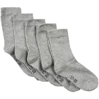 Minymo Ankle Sock -Solid (5-Pack) - Grey - 35-38