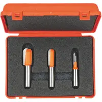 Cmt Jyrsinteräsarja round nose; 1/4'' (6,35 mm); 3 osat