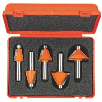 Cmt Jyrsinteräsarja chamfer; 1/2'' (12,7 mm); 5 osat