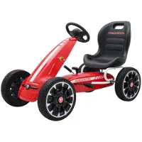 Kärkkäinen Abarth Gokart punainen polkuauto kumirenkailla