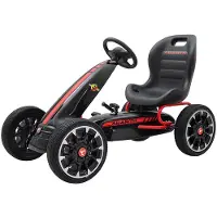 Kärkkäinen Abarth Gokart musta polkuauto kumirenkailla