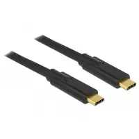DeLOCK – Coaxial USB 3.2 Gen 1 USB-C to USB-C cable, 3A, E-Marker, 1m (85527)