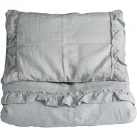 NG Baby Vauvansänky/Pinnasängyn Vuodesetti Röyhelöllä Light Grey One Size Pojat, Tytöt