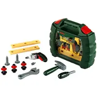 Theo Klein Bosch case with a screwdriver and tools