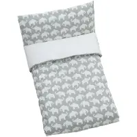 Rätt Start Elephant Eco, Bed Set, Crib, Pink - Grey - ONE SIZE