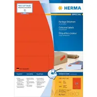 Herma Coloured labels A4 105 x 42.3 mm Punainen permanent adhesion