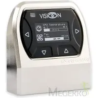 Aqua Computer VISION Touch tablet top unit -pöytäyksikkö, USB, matta nikkelöity