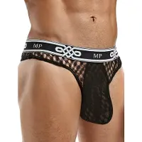 Male Power - Peep Show Low Rise Thong, black