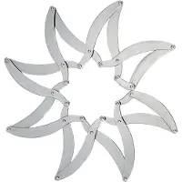 Alessi Pull-Out Trivet In 18/10 Polished Stainless Steel - Silver - D24CM