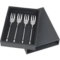 Broste Copenhagen Hune kakkuhaarukka 4-pakkaus Brushed satin